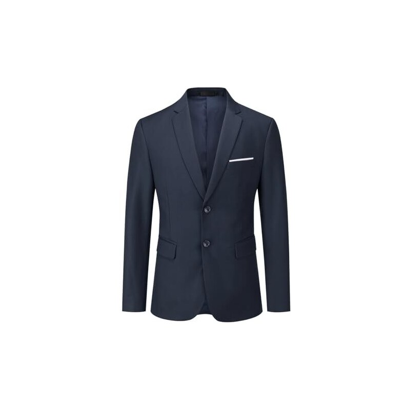 Abo Da Uomo In 3 Pezzi Blu Navy Smoking Da Sposa Con Risvolto A Punta - Foto 3