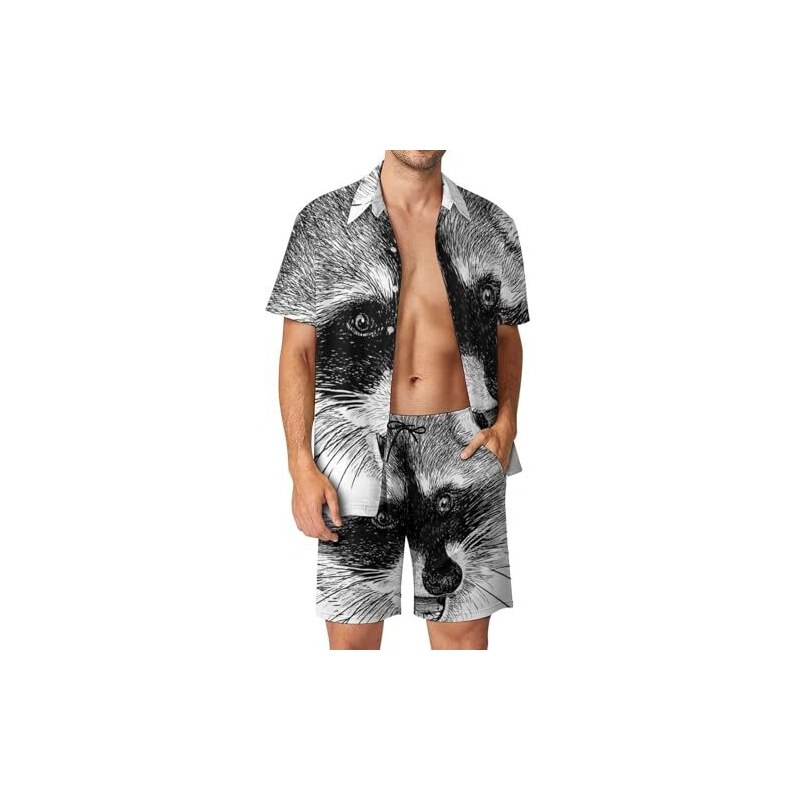 LA LEELA Uomo Camicie Hawaiane Funky Da Spiaggia A Maniche Corte Abbottonate Aloha Estate Tropicale Per Uomini Bianco Palma M 117777174 - Foto 5