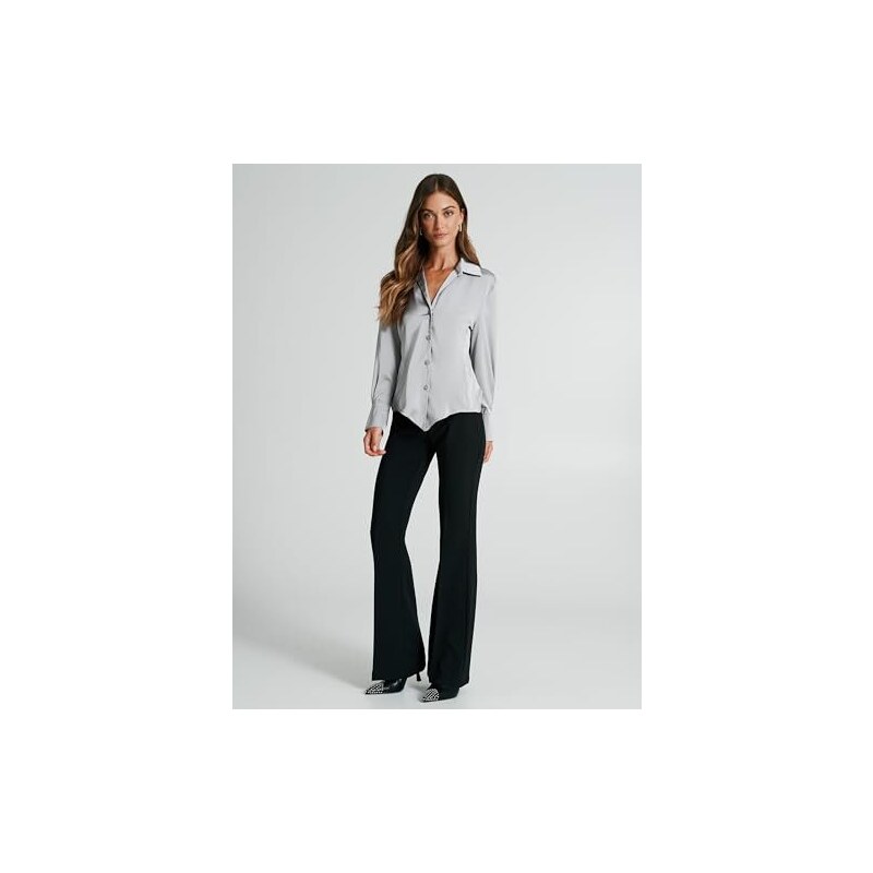 Onsoyours Camicia Donna Con Manica Lunga Blusa Elegante Scollo A V Sexy