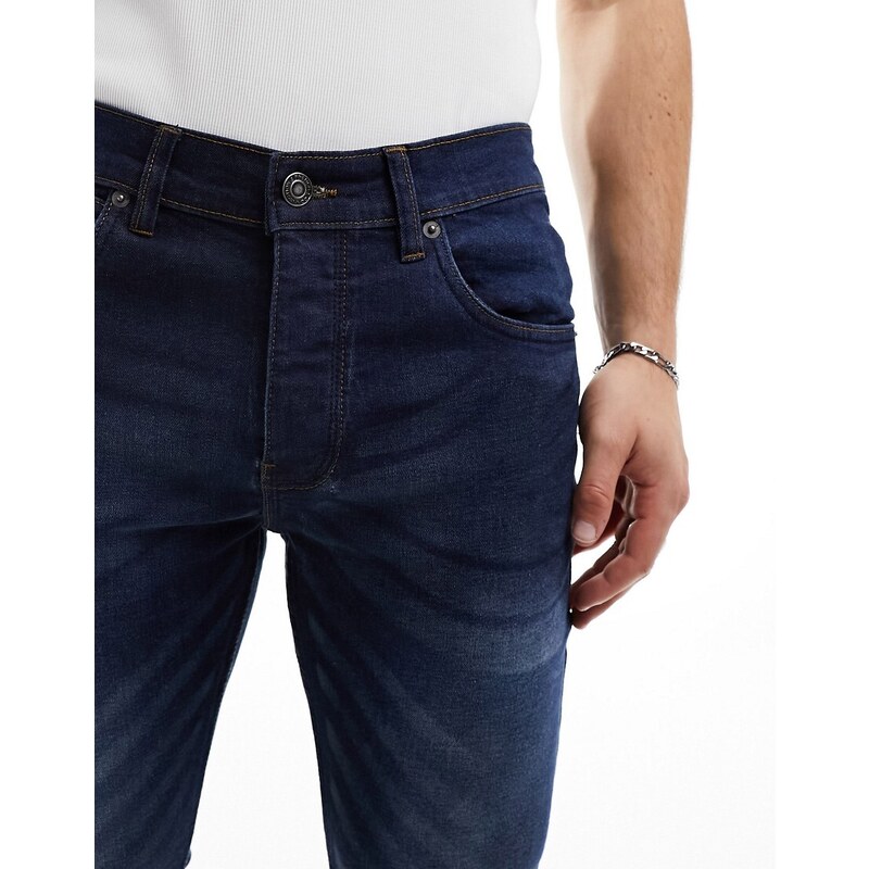 French Connection Mens French Connection - Jeans slim fit blu scuro-Blu navy