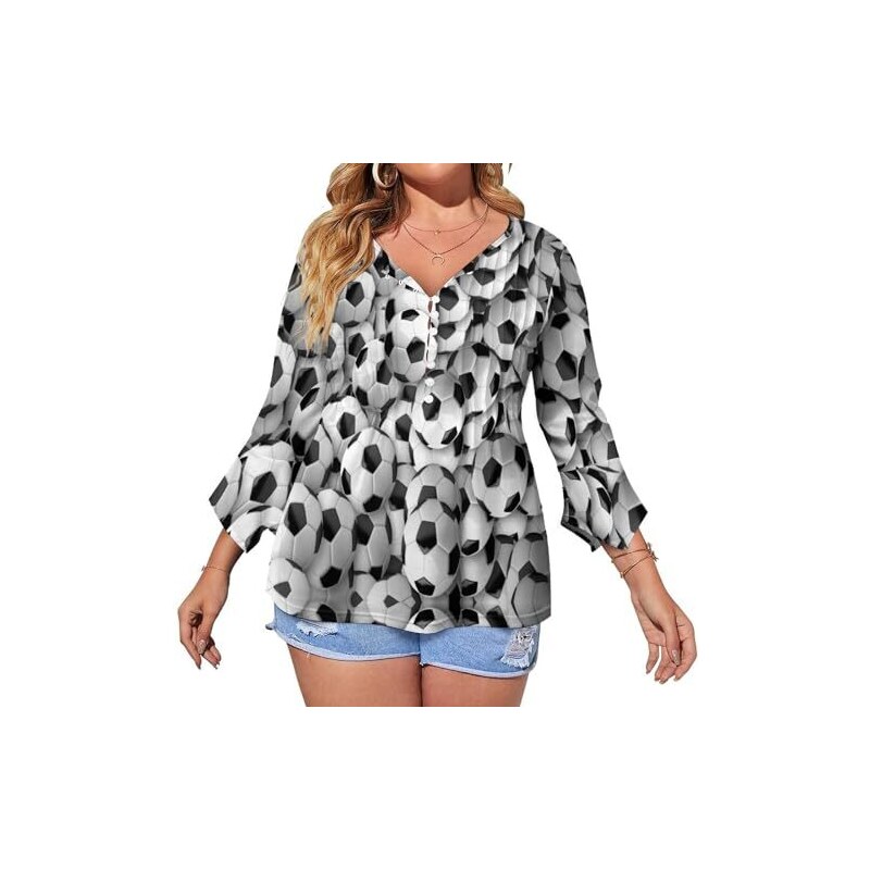 Tunica Donna BeadChica Con Bottoni E Volant – Maniche Corte, Leggera, Perfetta Con Leggings E Jeans - 5