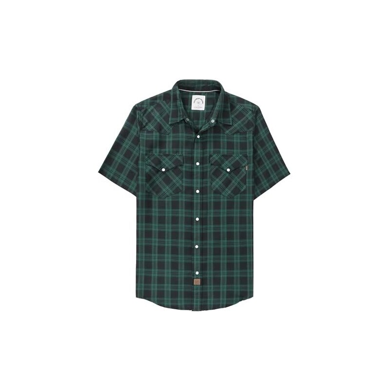 Camicia Uomo Manica Corta In Cotone - Militare Style, Tasche Sul Petto, Taglie S-5XL - Foto 5