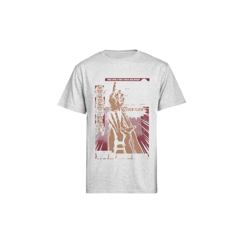 T-shirt FDNY Uomo – Grigia, Manica Corta, Serigrafata, Taglia 2XL, 100% Cotone