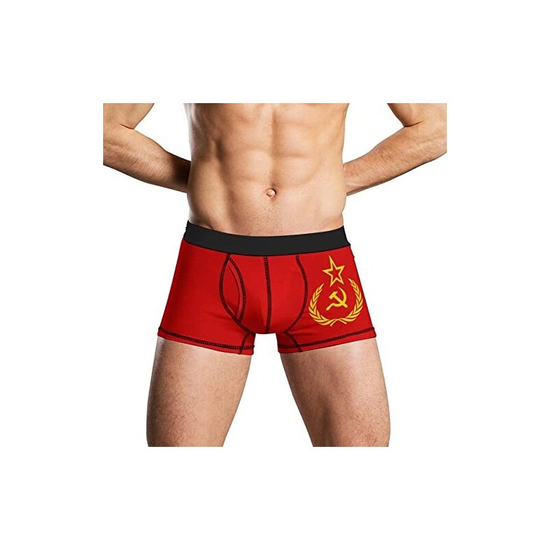 Boxer da uomo con bandiera canadese del Canada, traspiranti, comodi, morbidi, biancheria intima elasticizzata, Stile:, S