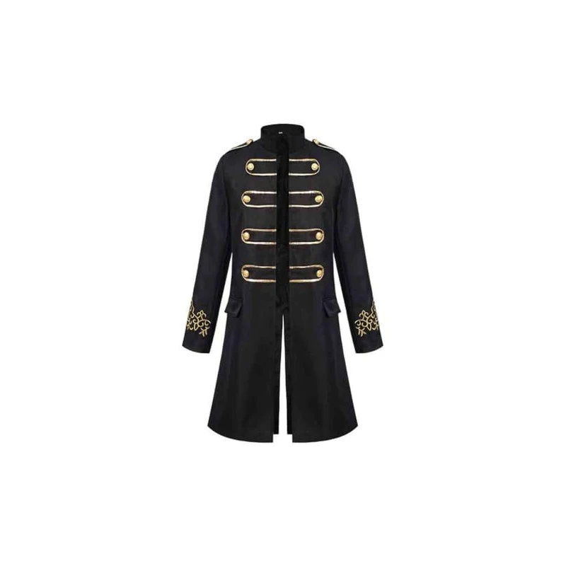 Casaco masculino Steampunk Retro Tailcoat, uniforme gótico da era Casaco masculino Steampunk Retro Tailcoat, uniforme gótico da era
