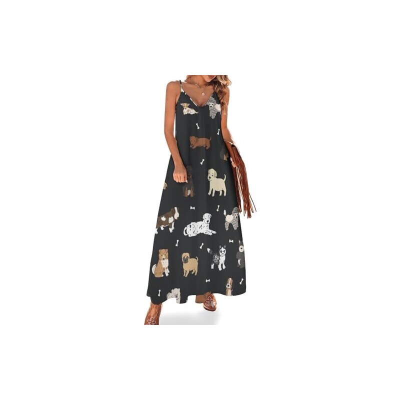 Abo Da Donna Elegante Con Scollo A V In Tinta Una Abo Da Spiaggia Senza Maniche Da Donna Sexy Senza Schienale Abo Estivo Femminile Vintage Vestido 3XL - Foto 4