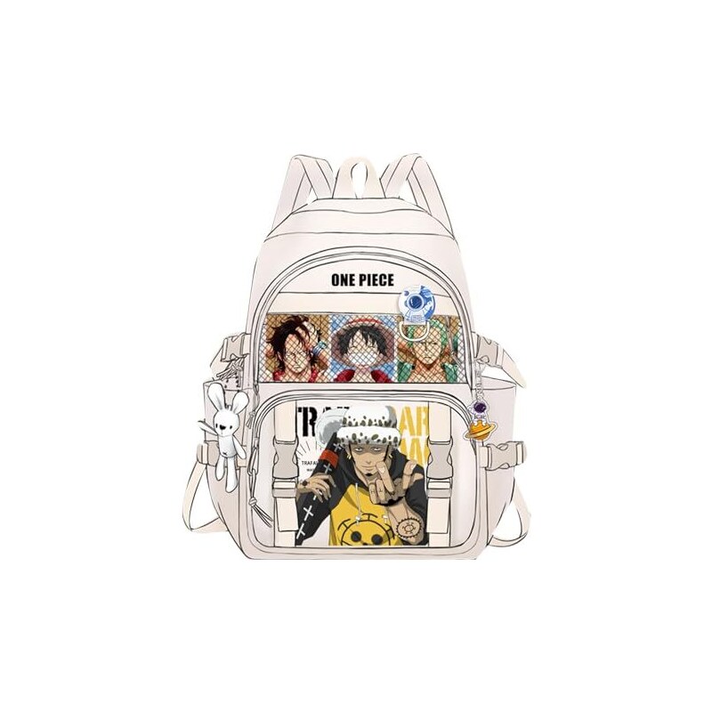 Roffatide Anime Zaino Luminoso stampato Borsa da scuola universitaria Zaino per laptop con porta di ricarica USB e porta per cuffie