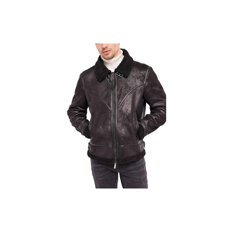 Gilet In Pelle Uomo - Stile Rocker E Motociclista Con Zip A Scomparsa - Foto 3