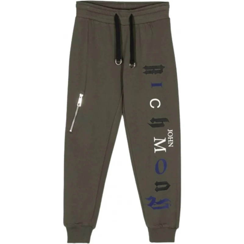Pantalone John Richmond chino in lana con logo jacquard donna