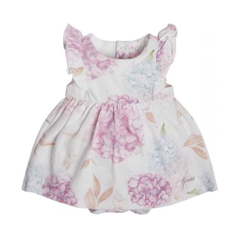 Body Bambina Mud Pie - Cotone Garza Con Ricami Floreali E Volant