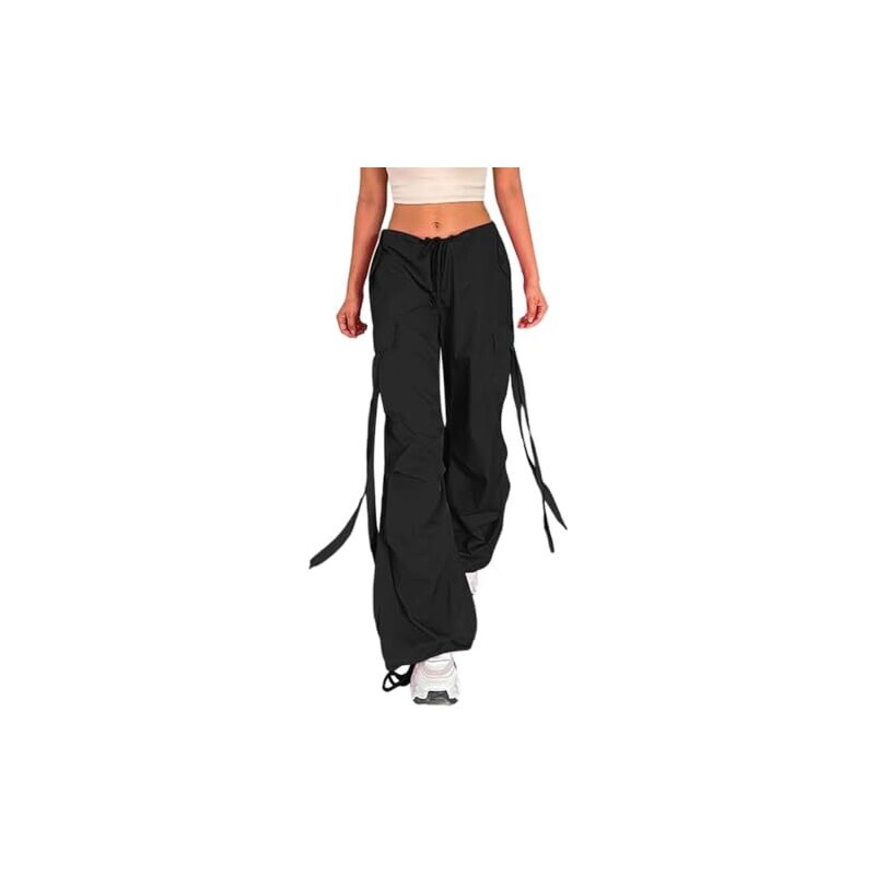 Shownicer Pantaloni Eleganti Donna Vita Alta A Gamba Larga - Morbidi Con Tasche, Tinta Unita, Colore Classico