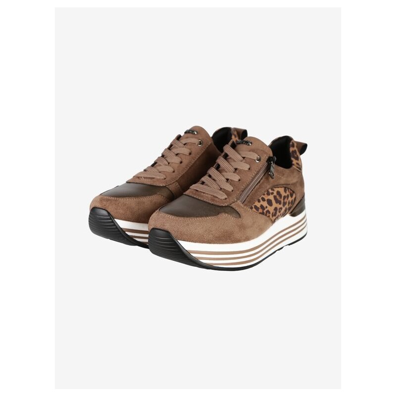 Inblu Sneakers Donna Con Platform Basse Marrone Taglia 37