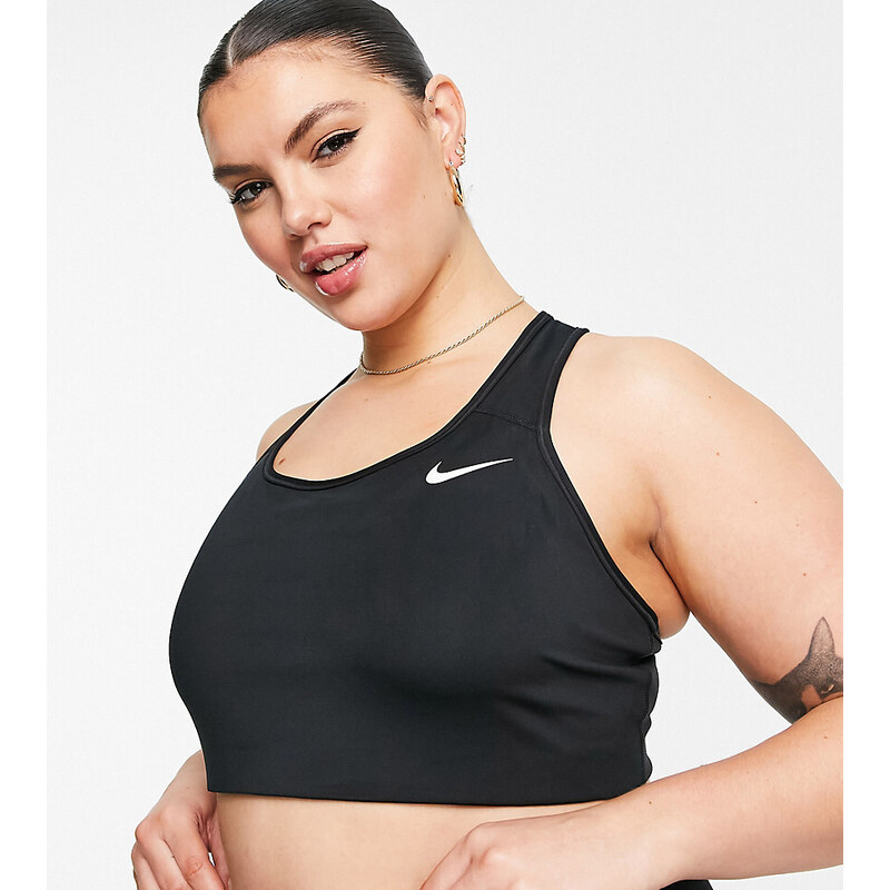 4F Reggiseno sportivo con sostegno medio - deep black/nero