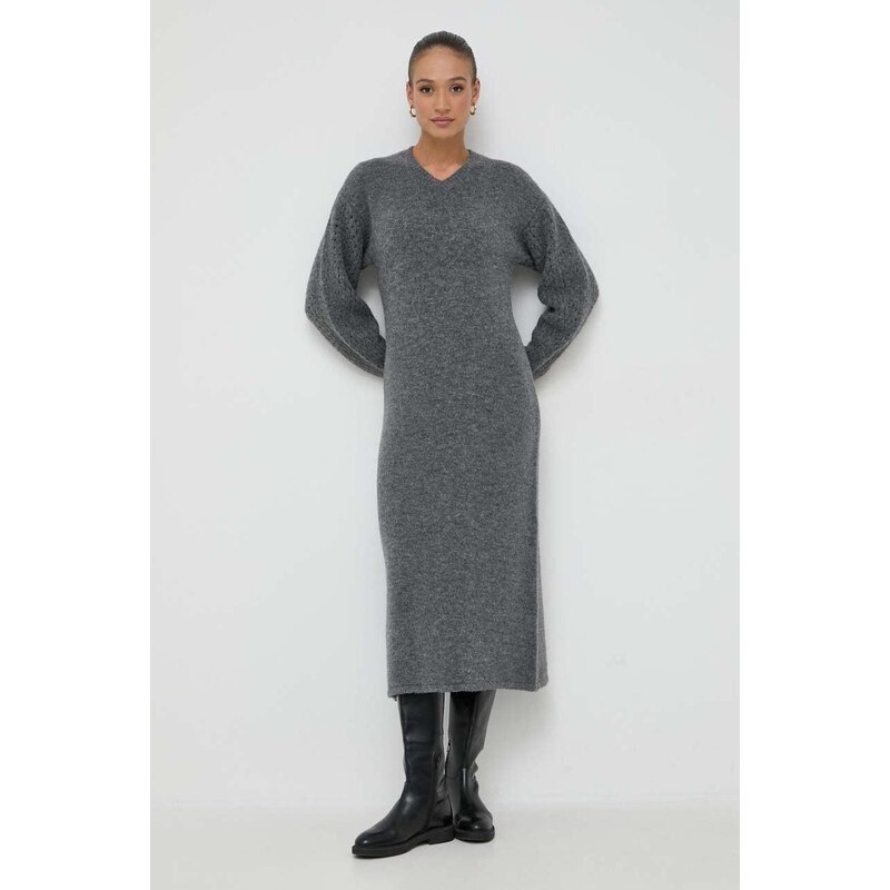 Beatrice B vestito con aggiunta di lana colore grigio
