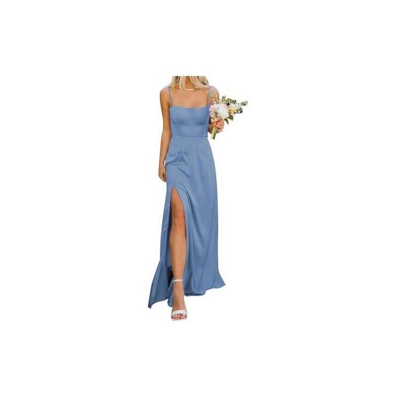 Abito da donna - Lungo - Paillettes - Modello sirena – Argento Abito da donna - Lungo - Paillettes - Modello sirena – Argento