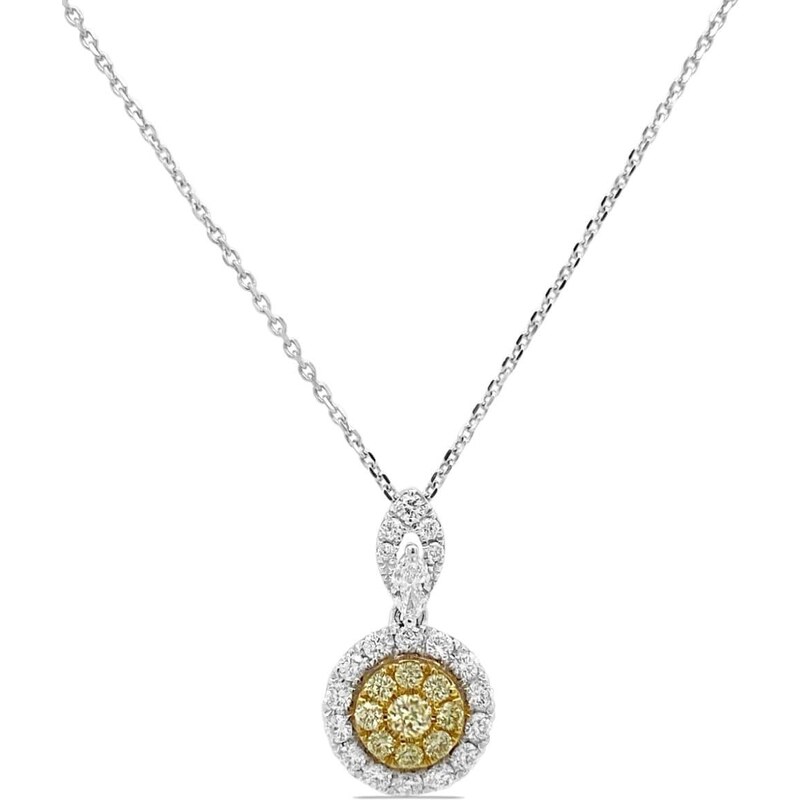 HYT Jewelry Anello in oro giallo e platino con diamanti - Argento HYT Jewelry Anello in oro giallo e platino con diamanti - Argento