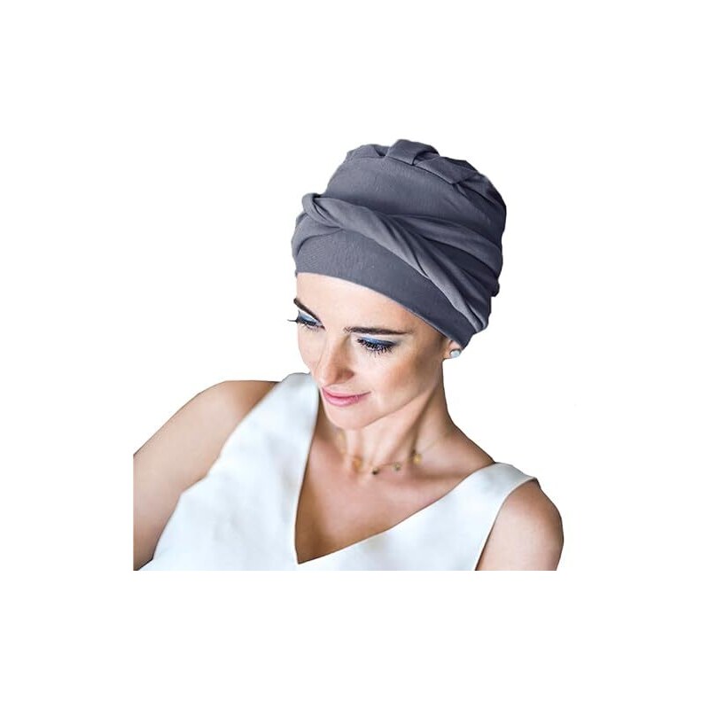 Weicher Bambus Turban Spanien CAREBELL Onkologischer Turban Confort Soho - Bambus  Turban Fr Chemotherapie & Alopezie