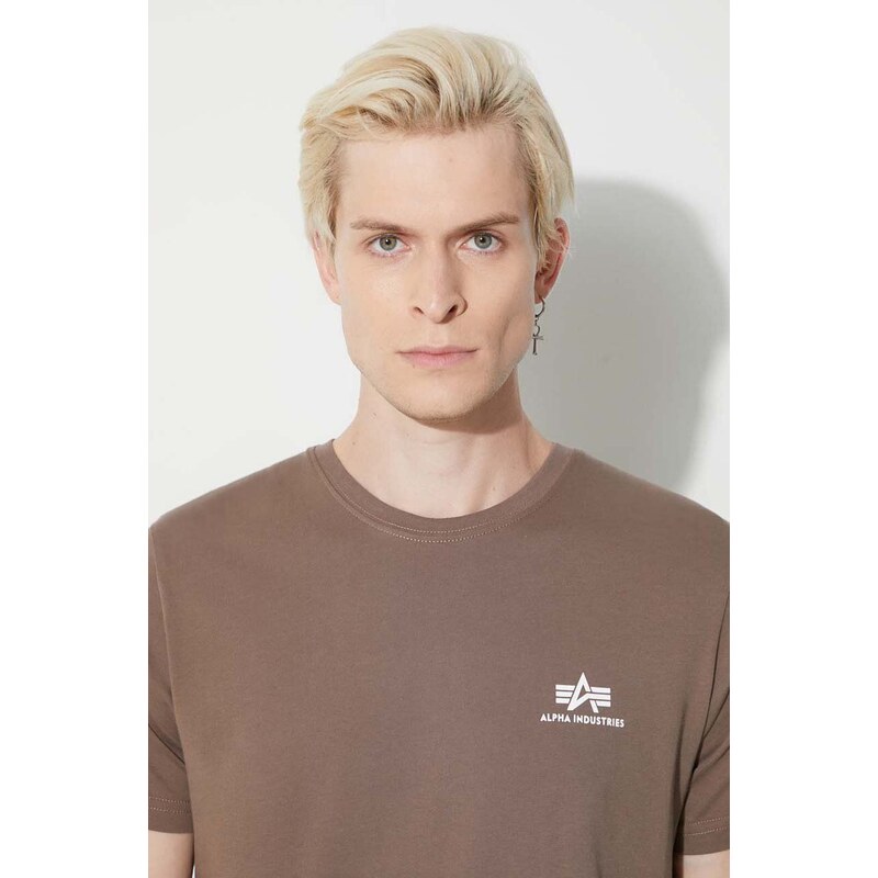 Alpha Industries t-shirt in cotone Basic T Small Logo uomo 188505.183