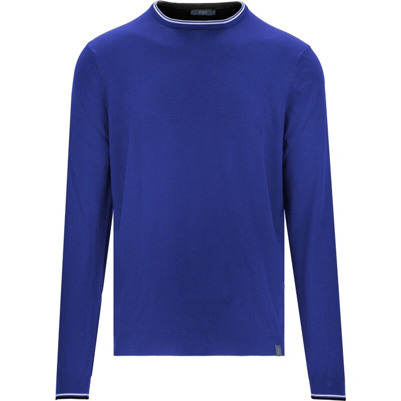 FAY NMMC1461730 UCK006K Sweater-54 Blu Cotone
