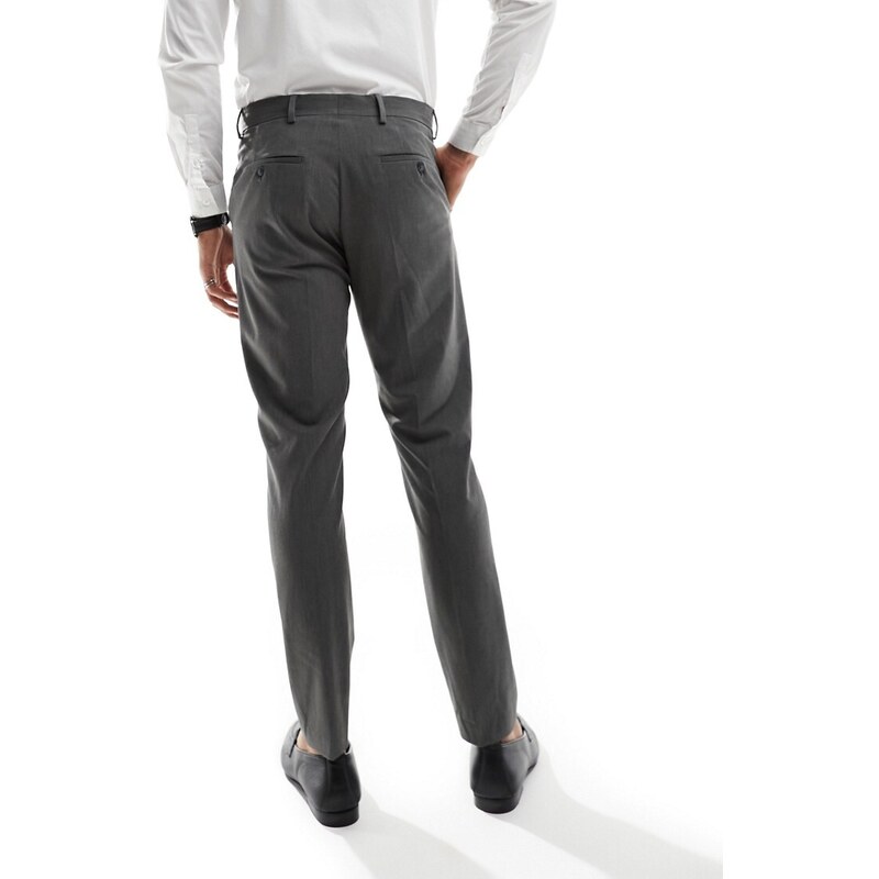 Selected Homme - Pantaloni slim da abito grigi-Grigio