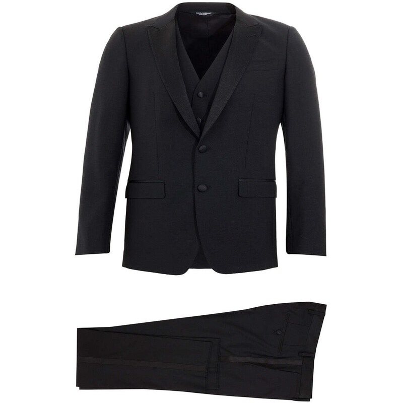 Smoking Suit Dolce & Gabbana in Tre Pezzi 46 Nero 2000000009889
