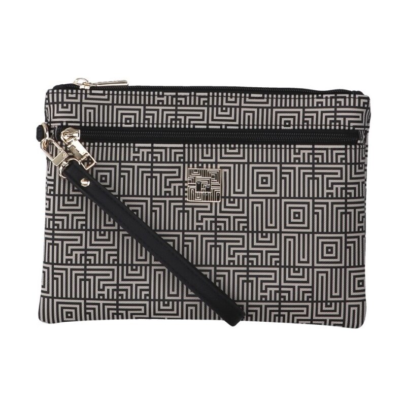 Pochette zippée La coquette en cuir bordeaux