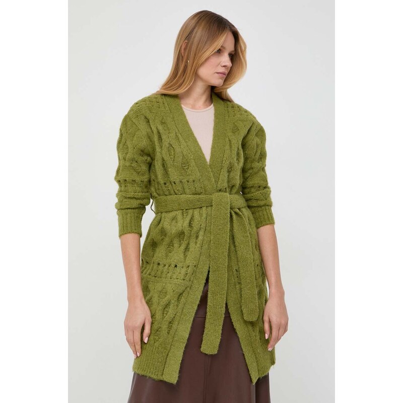 Silvian Heach kardigan con aggiunta di lana colore verde