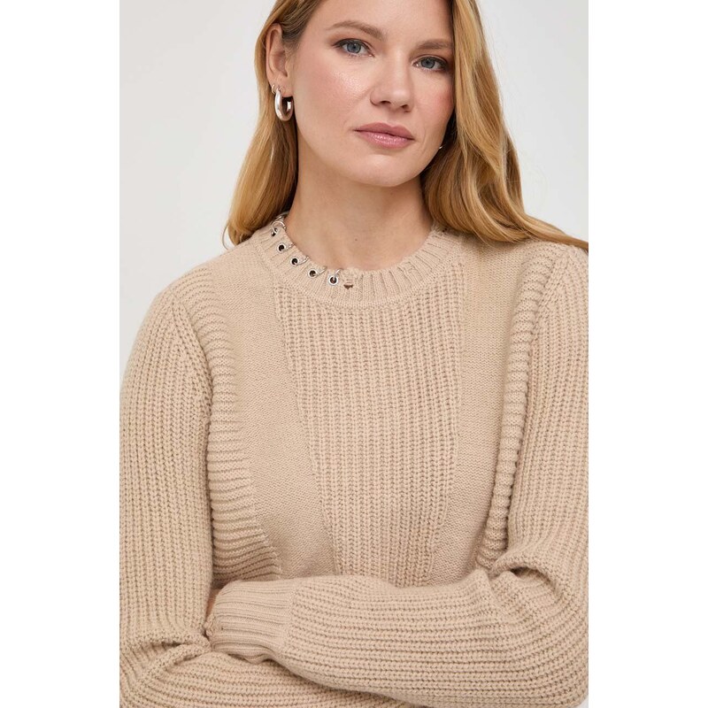 Patrizia Pepe maglione in misto lana donna colore beige