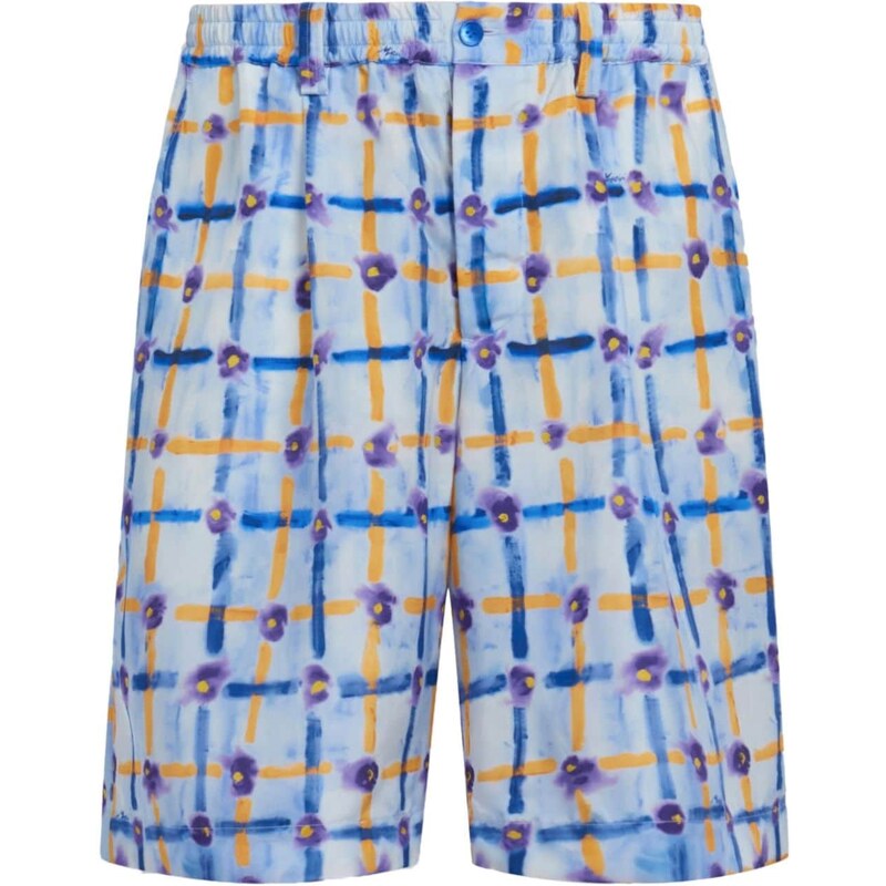 Marni Shorts con stampa astratta - Blu