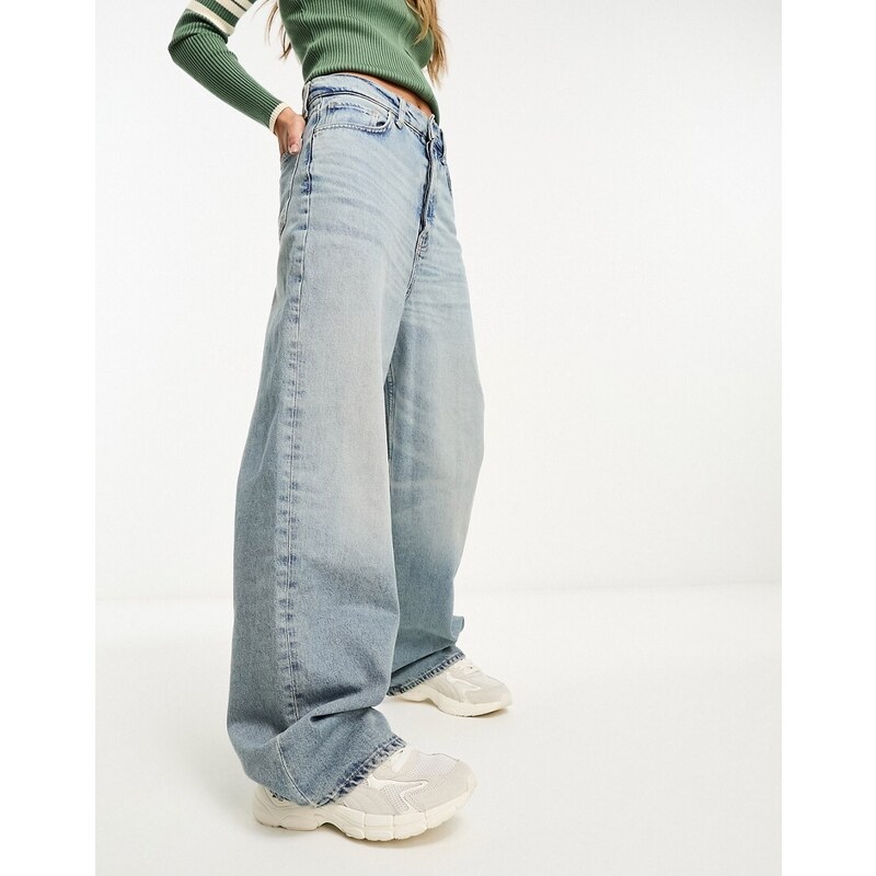 Mango - Capsule - Jeans a fondo ampio lavaggio blu chiaro