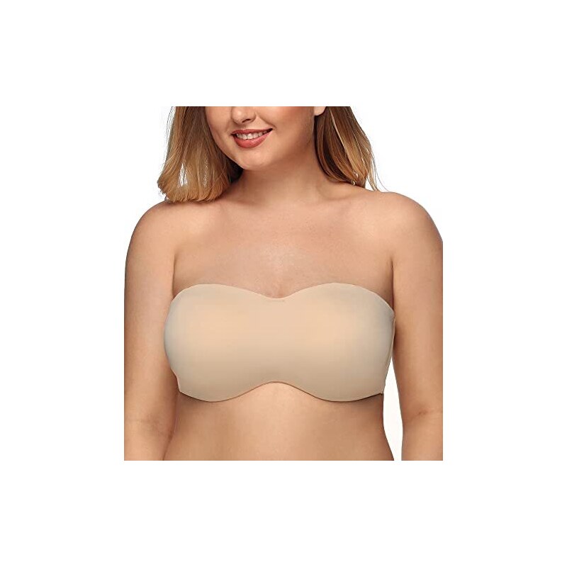 Taglie Forti Donna Reggiseno A Fascia Senza Spalline Non
