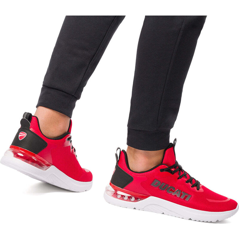Sneakers da uomo rosse e nere con suola ad aria Ducati Frontera 3