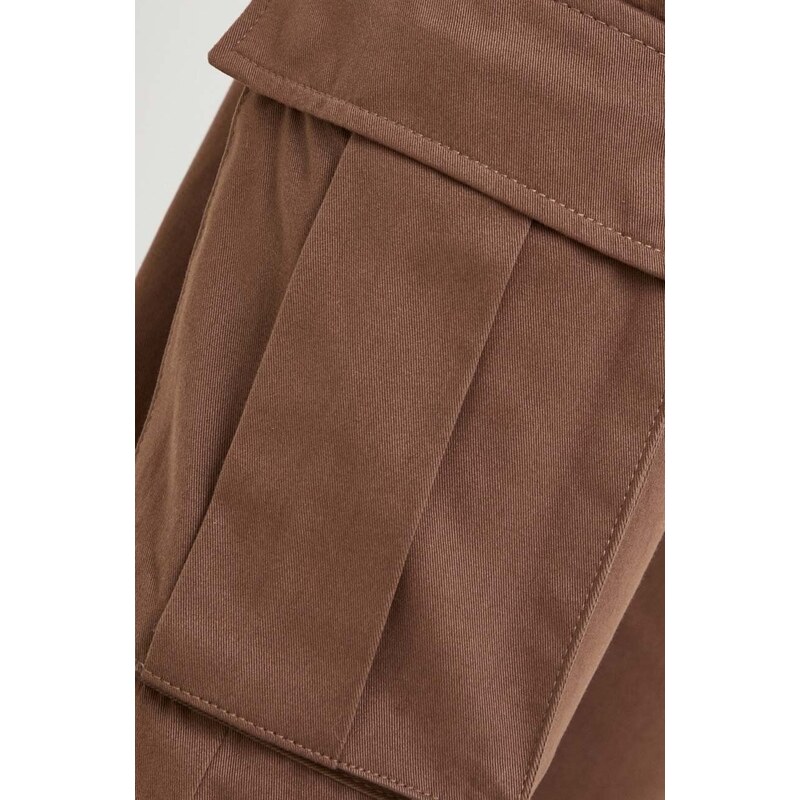 Pinko pantaloni in cotone colore marrone