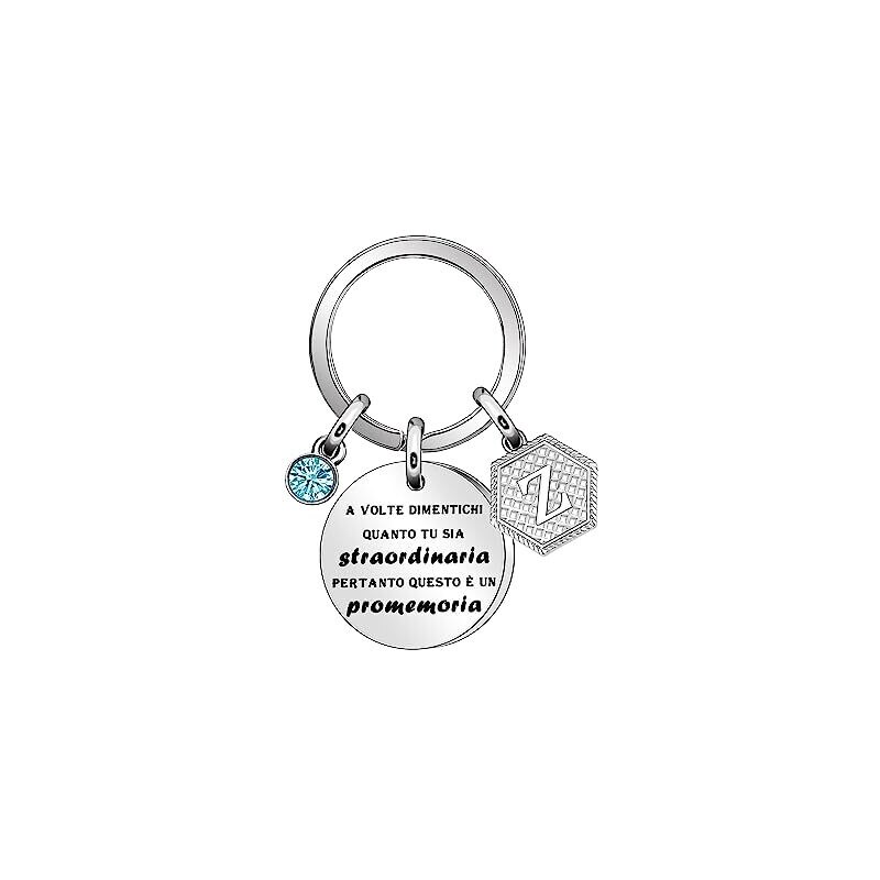 DlaeKua Portachiavi Con Iniziale A-Z In Acciaio Inossidabile - Regalo Personalizzato Per Donne, Con Sacchetto Di Velluto - 2