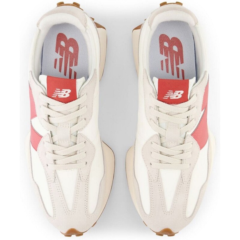 New Balance - 327 - Sneakers bianche e rosa-Bianco