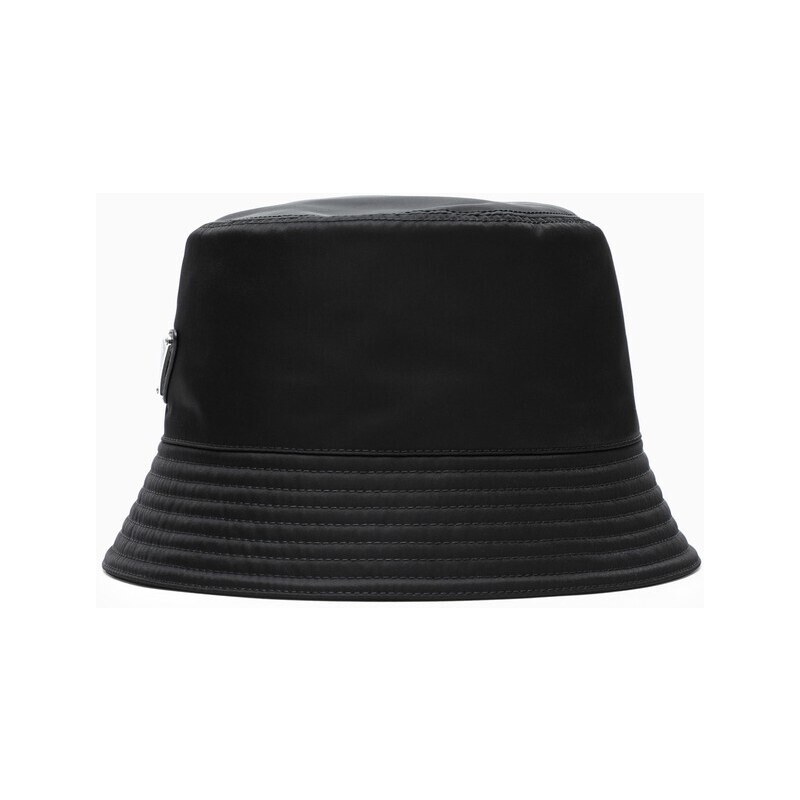 Prada Cappello bucket nero in Re-Nylon