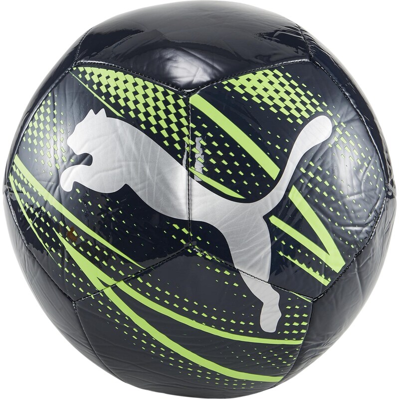 Pallone da calcio nero e giallo con logo grigio Puma Attacanto
