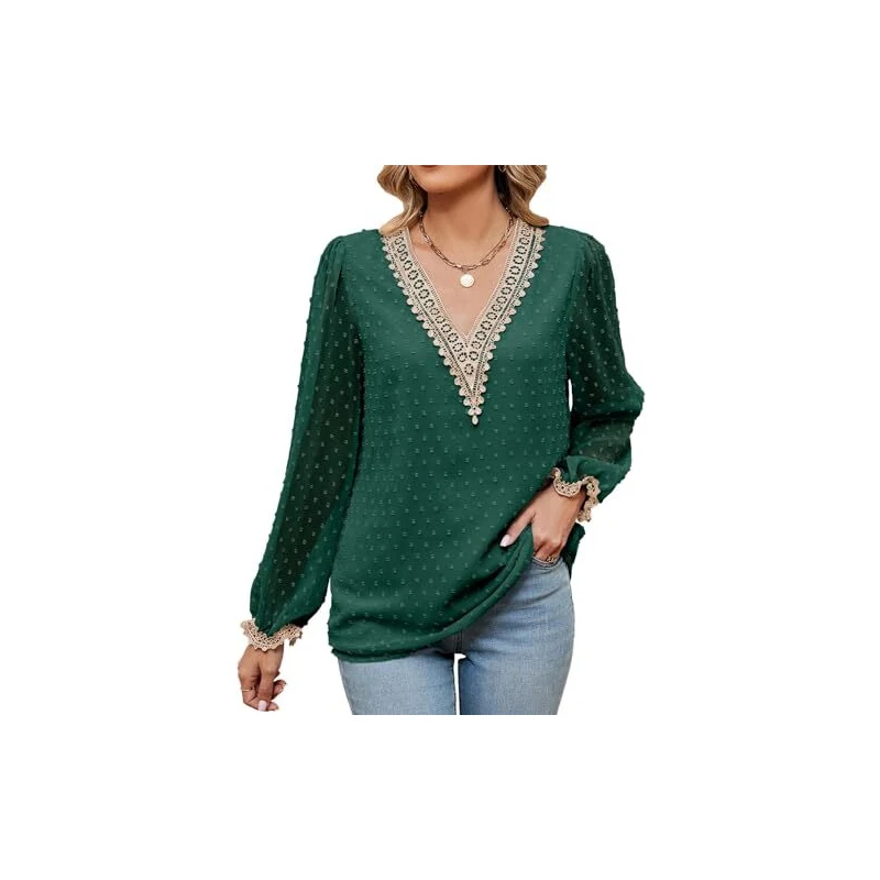 CUPSHE Camicette Da Donna Con Scollo A V, Effetto Avvolgente, A Maniche Lunghe Pieghe A Maniche Lunghe Nero Xl 124337253