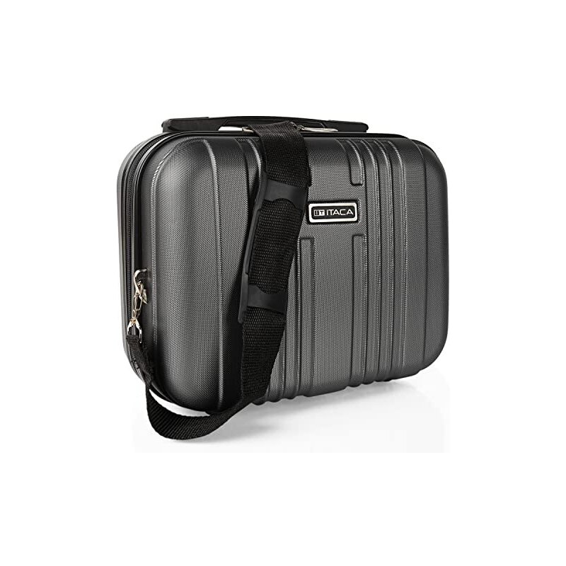 Beauty Case Voyage Vintage – Cuir Et Tissu, Made In Italy