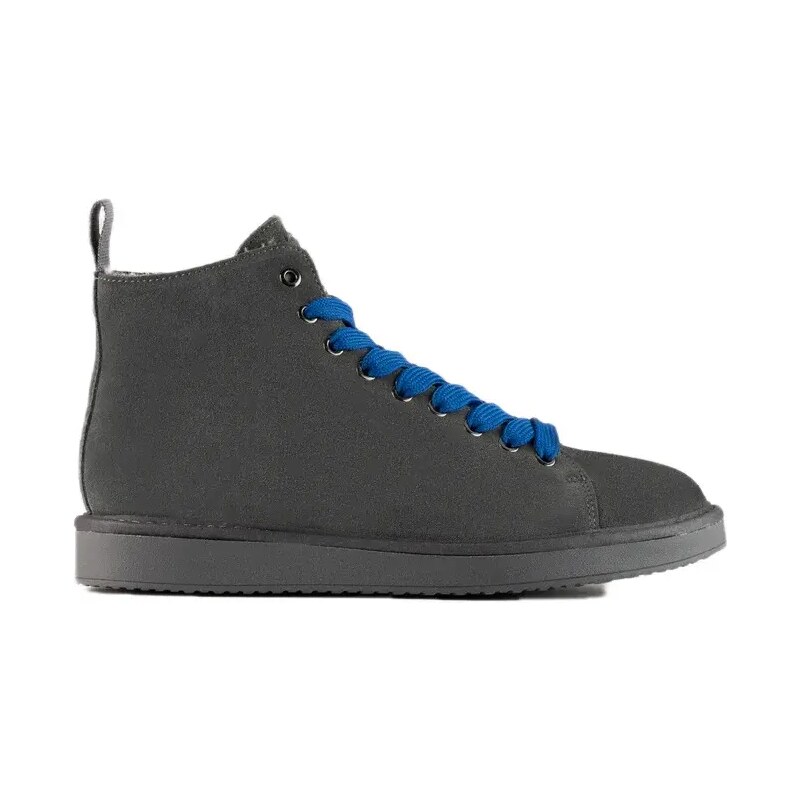 Botín Deportivo Panchic P5 Forrado Azul - Zapatilla Abotinada Italiana, Suela Antideslizante, Cuña 2.5 Cm, Talla 42