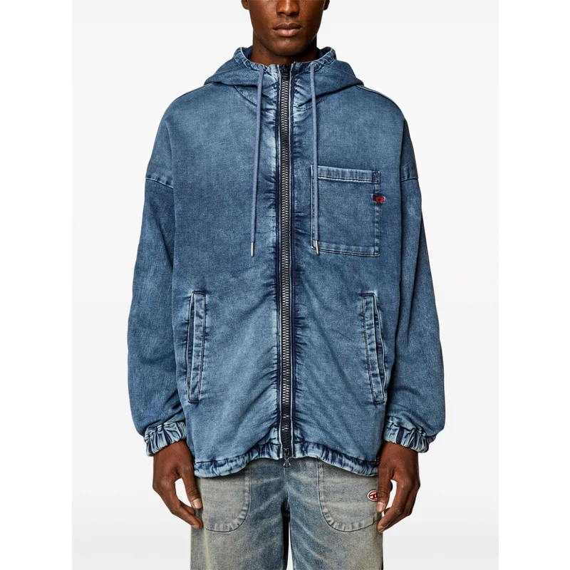 Giacca Jeans Uomo Strappata Vintage – Taglio Regolare, Bottone Con Risvolto, Colore Rosa, Unisex