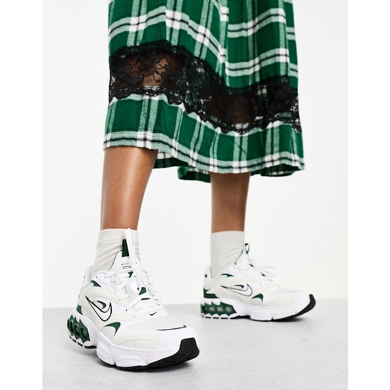 Nike Zoom - Air Fire - Sneakers bianche e verde scuro-Bianco