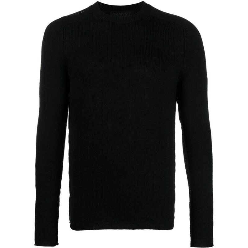 TRANSIT maglione nero con dettaglio cuciture