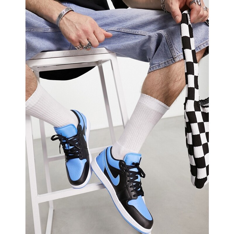 Air Jordan - 1 - Sneakers basse blu e nere-Nero