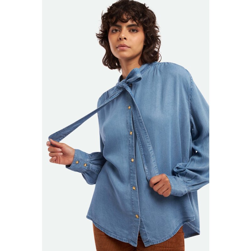 Pinko Camicia In Denim Azzurro