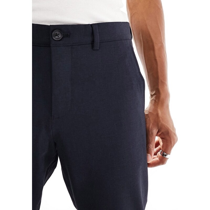 Selected Homme - Pantaloni da abito slim blu navy