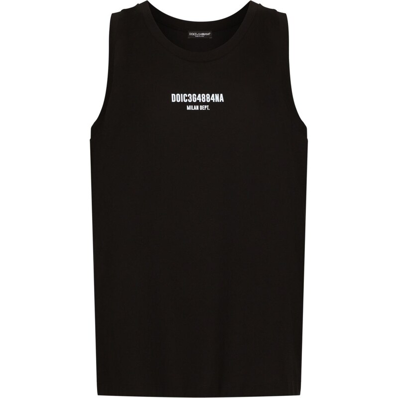 Dolce & Gabbana DGVIB3 T-shirt smanicato con stampa - Nero