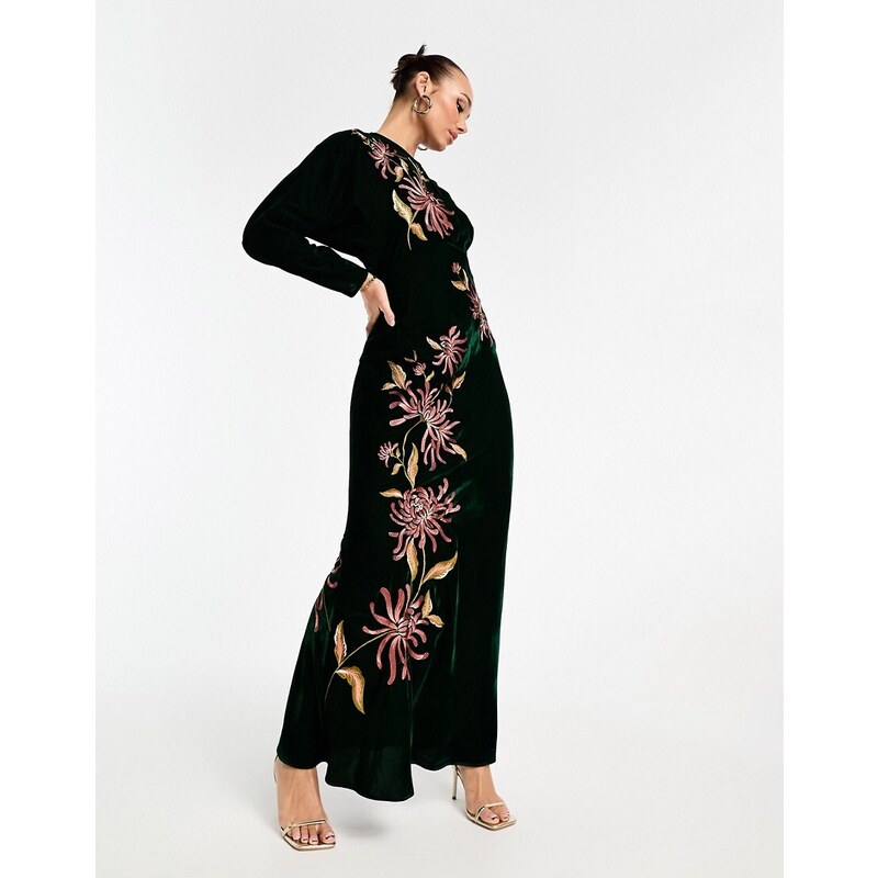 Asos Design Costume Monospalla Verde Asos Vestito Blazer