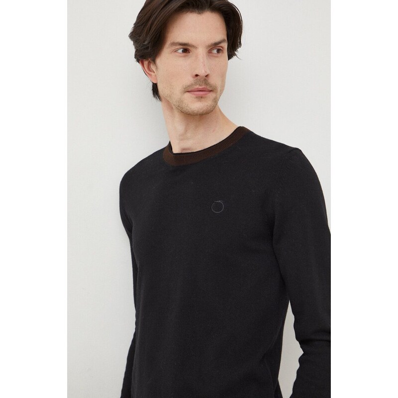 Trussardi maglione in misto lana uomo colore nero