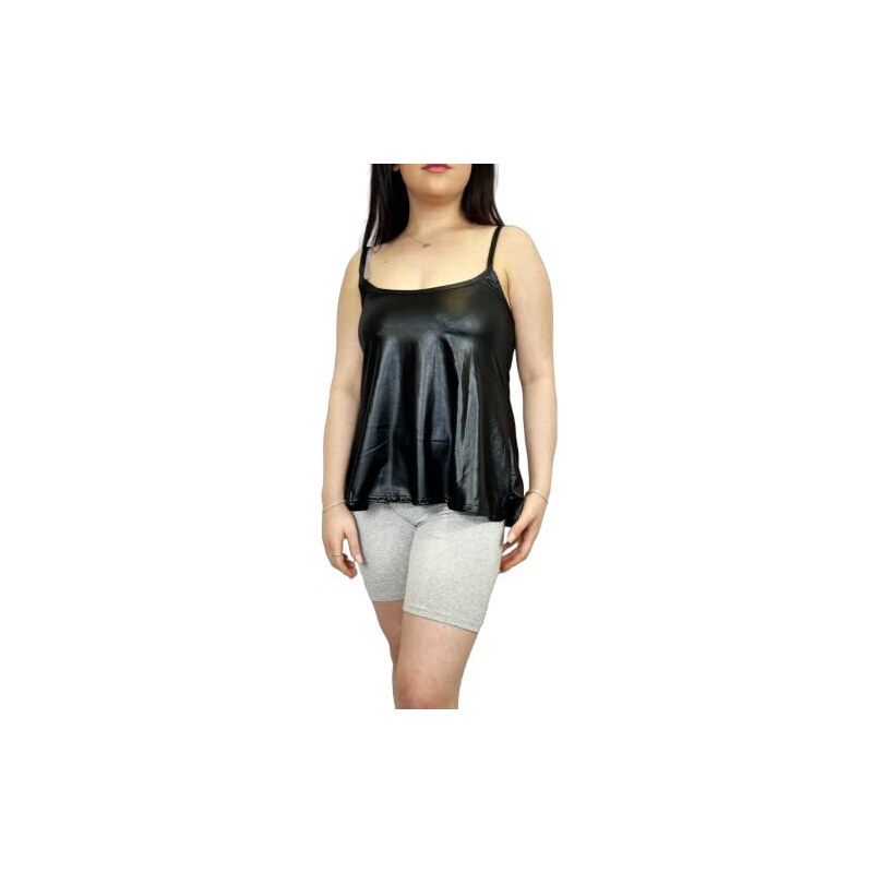 WINDEHAO Canotta estiva da donna senza maniche in chiffon, taglie forti 5XL doppio strato casual gilet girocollo tunica camicia